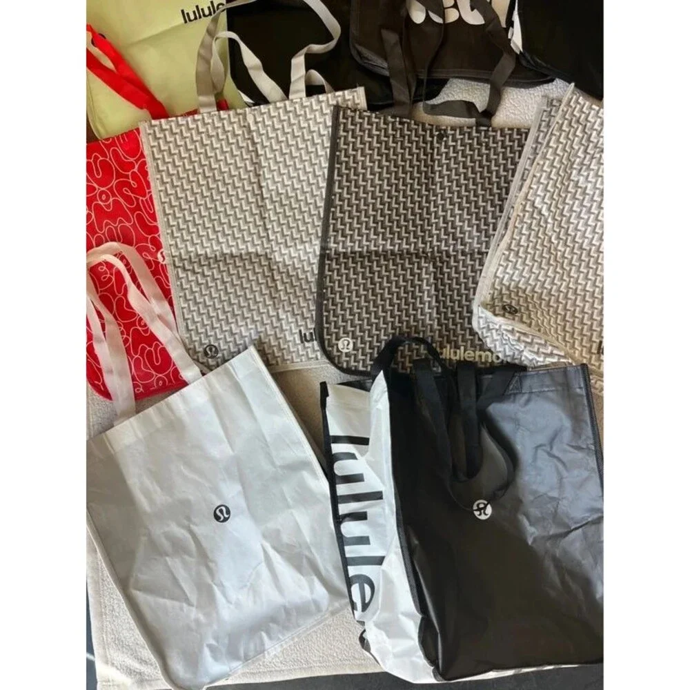 Lot of 10 Lululemon Large Reusable Tote Bags